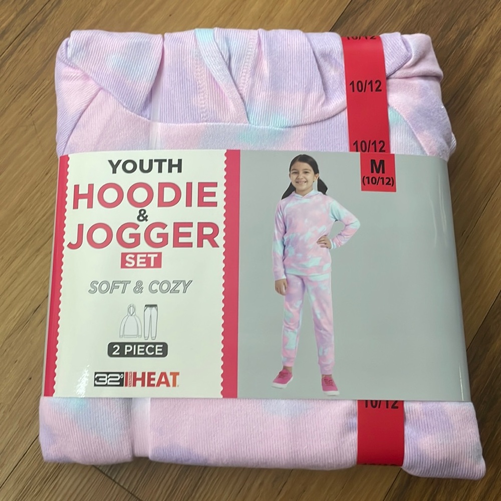 32 Heat youth hoodie and jogger set tye dye‎